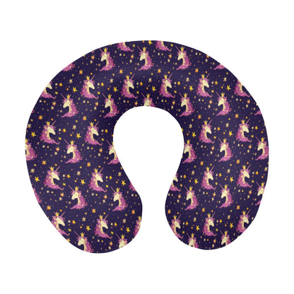 Unicorn Princess Star Sparkle U-Shaped Travel Neck Pillow-JTAMIGO.COM
