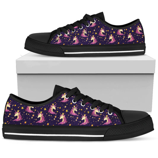 Unicorn Princess Star Sparkle Women Low Top Shoes-JTAMIGO.COM