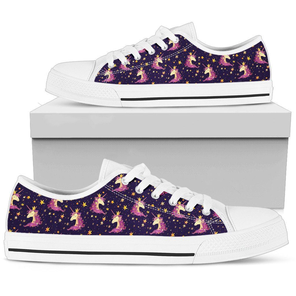 Unicorn Princess Star Sparkle Women Low Top Shoes-JTAMIGO.COM