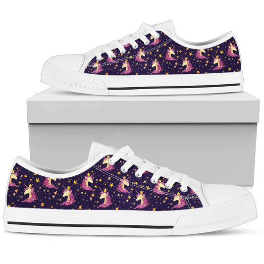 Unicorn Princess Star Sparkle Women Low Top Shoes-JTAMIGO.COM