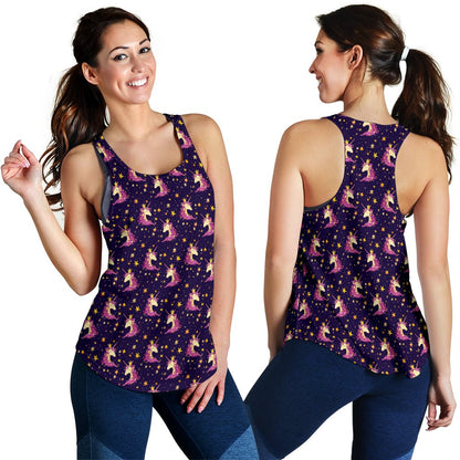 Unicorn Princess Star Sparkle Women Racerback Tank Top