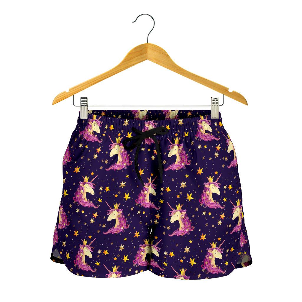 Unicorn Princess Star Sparkle Women Shorts-JTAMIGO.COM