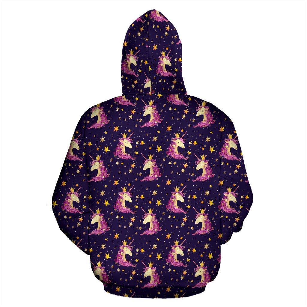 Unicorn Princess Star Sparkle Zip Up Hoodie