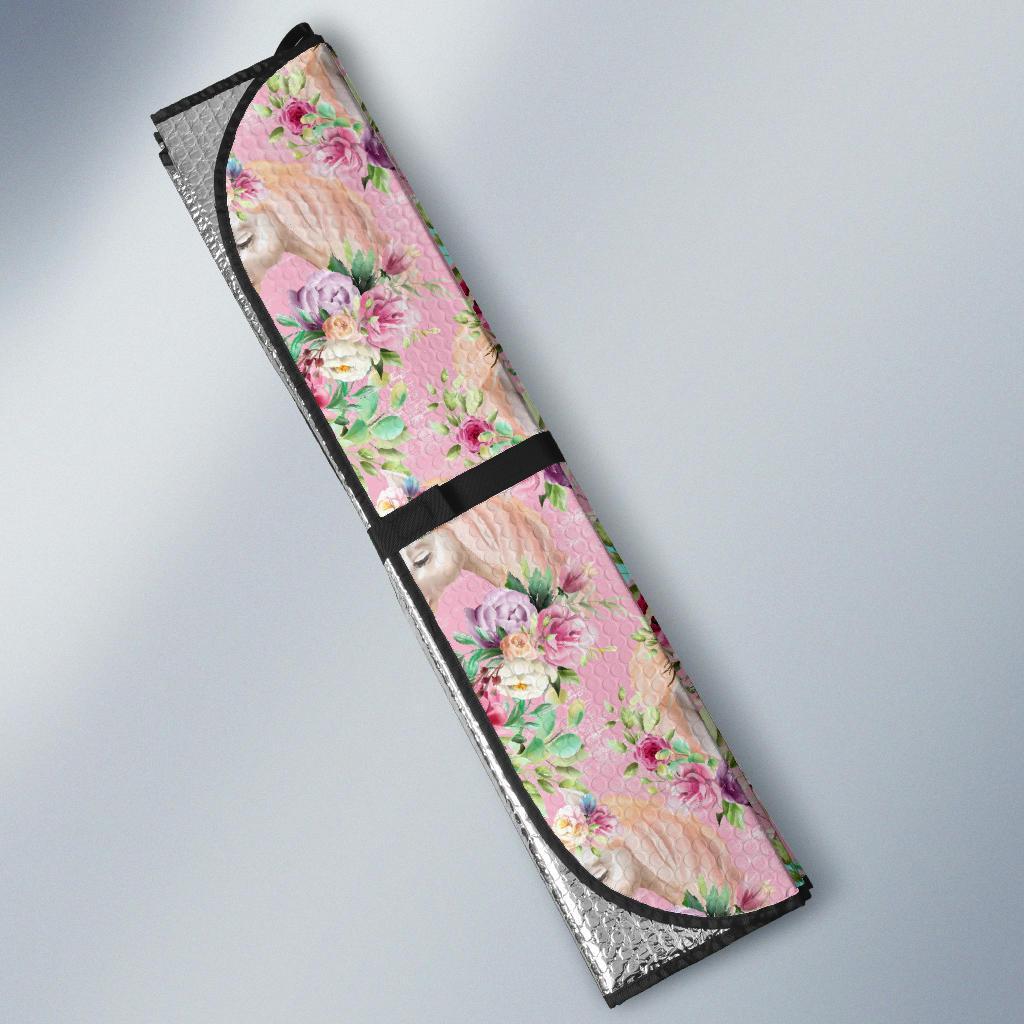 Unicorn Princess with Rose Car Sun Shade For Windshield
