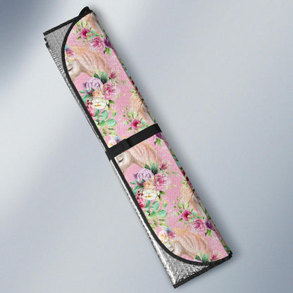Unicorn Princess with Rose Car Sun Shade For Windshield