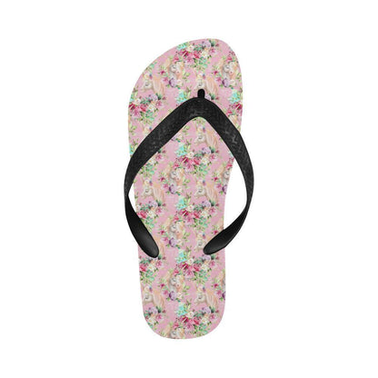 Unicorn Princess with Rose Flip Flops-JTAMIGO.COM