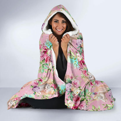 Unicorn Princess with Rose Hooded Blanket-JTAMIGO.COM