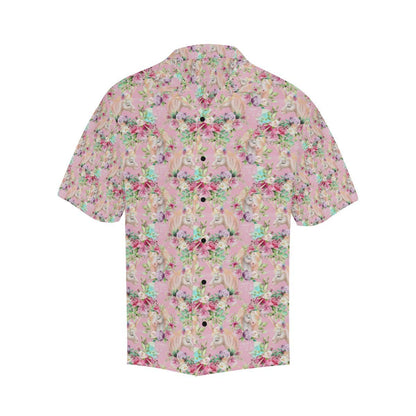 Unicorn Princess with Rose Men Aloha Hawaiian Shirt
