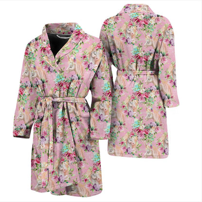 Unicorn Princess with Rose Men Bath Robe-JTAMIGO.COM