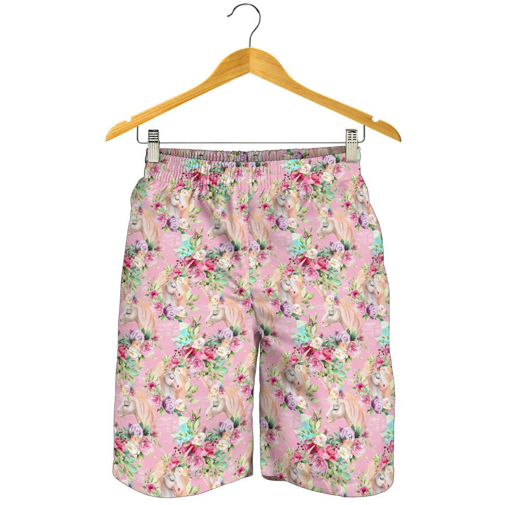 Unicorn Princess with Rose Mens Shorts-JTAMIGO.COM