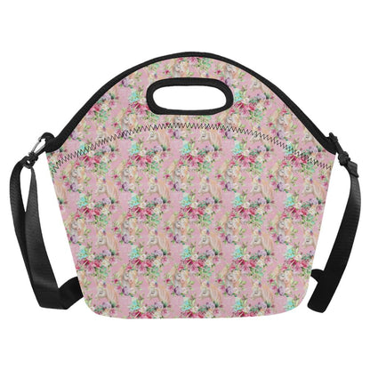 Unicorn Princess with Rose Neoprene Lunch Bag (Model 1669)(Large)-JTAMIGO.COM