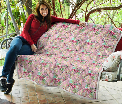 Unicorn Princess with Rose Premium Quilt-JTAMIGO.COM