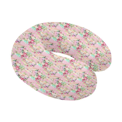 Unicorn Princess with Rose U-Shaped Travel Neck Pillow-JTAMIGO.COM
