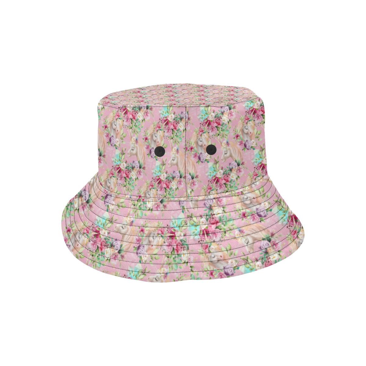 Unicorn Princess with Rose Unisex Bucket Hat