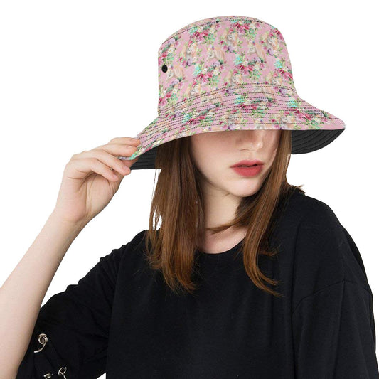 Unicorn Princess with Rose Unisex Bucket Hat