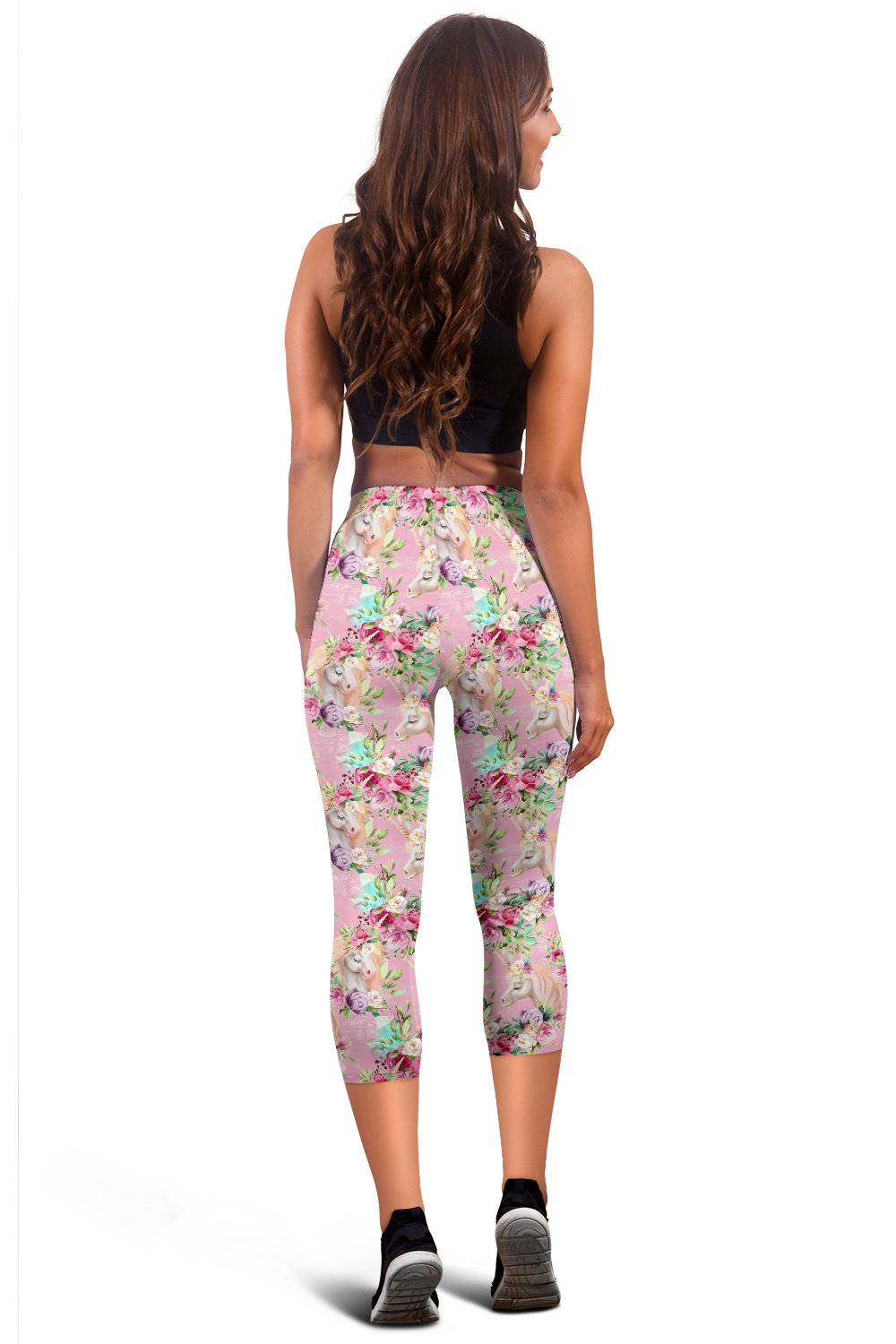 Unicorn Princess with Rose Women Capris