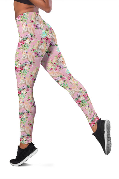 Unicorn Princess with Rose Women Leggings