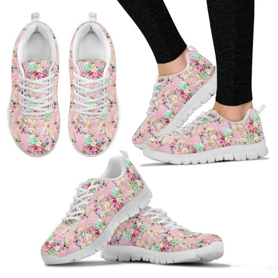 Unicorn Princess With Rose Women Sneakers Shoes