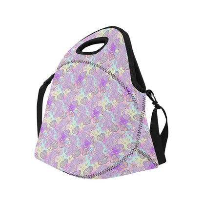 Unicorn Rainbow Star Heart Print Neoprene Lunch Bag (Model 1669)(Large)-JTAMIGO.COM