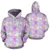 Unicorn Rainbow Star Heart Print Pullover Hoodie