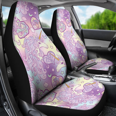 Unicorn Rainbow Star Heart Print Universal Fit Car Seat Covers