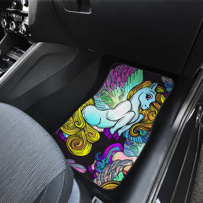 Unicorn With Wings Print Pattern Car Floor Mats