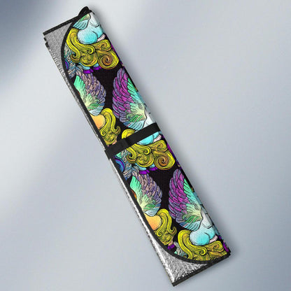 Unicorn With Wings Print Pattern Car Sun Shade For Windshield