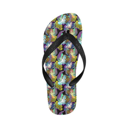 Unicorn With Wings Print Pattern Flip Flops-JTAMIGO.COM