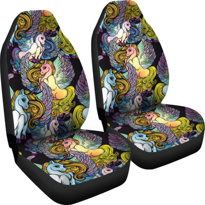 Unicorn With Wings Print Pattern Universal Fit Car Seat Covers