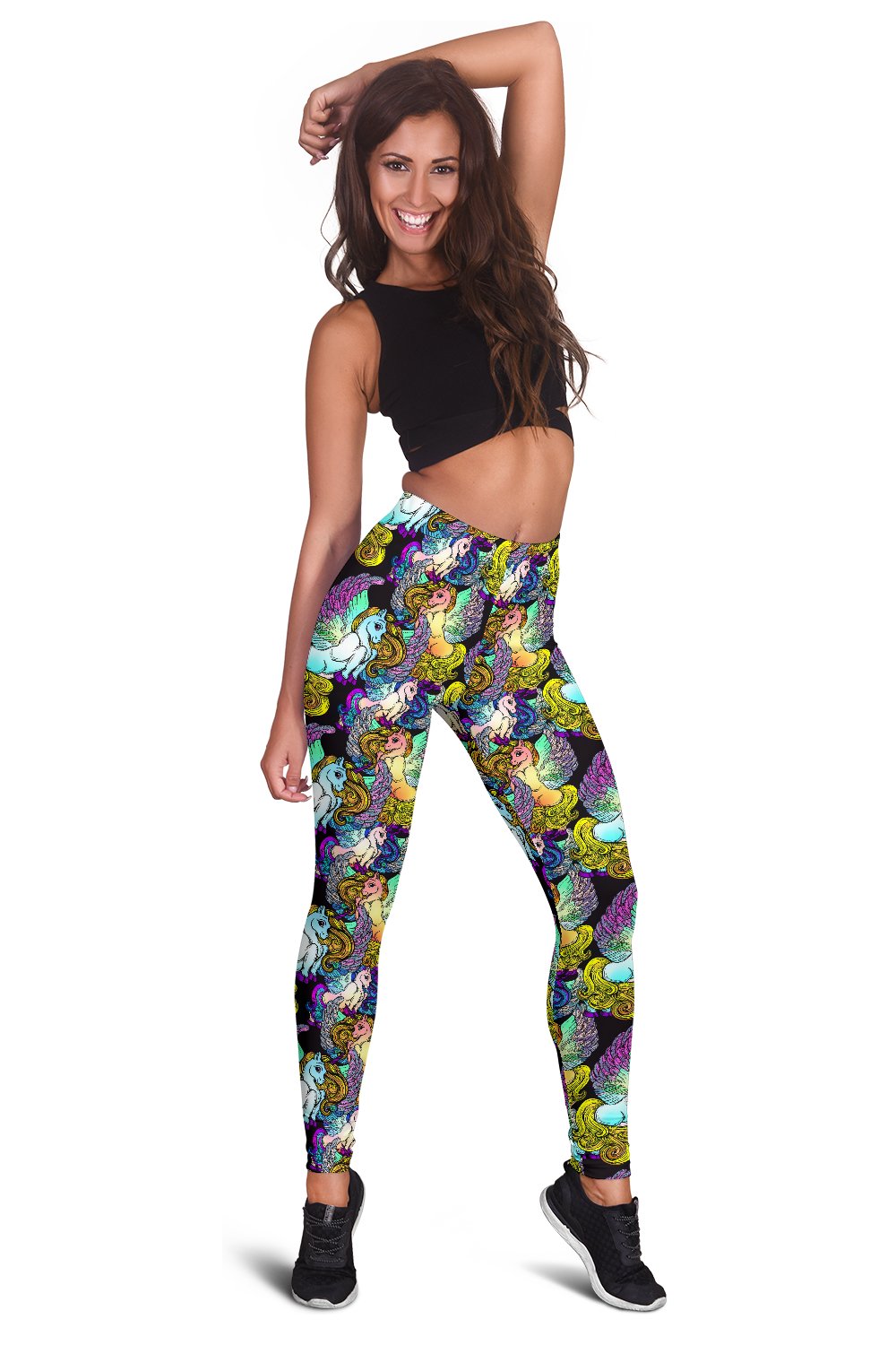 Unicorn With Wings Print Pattern Women Leggings