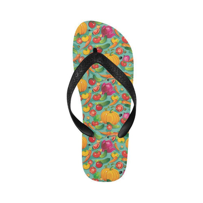 Vegan Colorful Themed Design Print Flip Flops-JTAMIGO.COM
