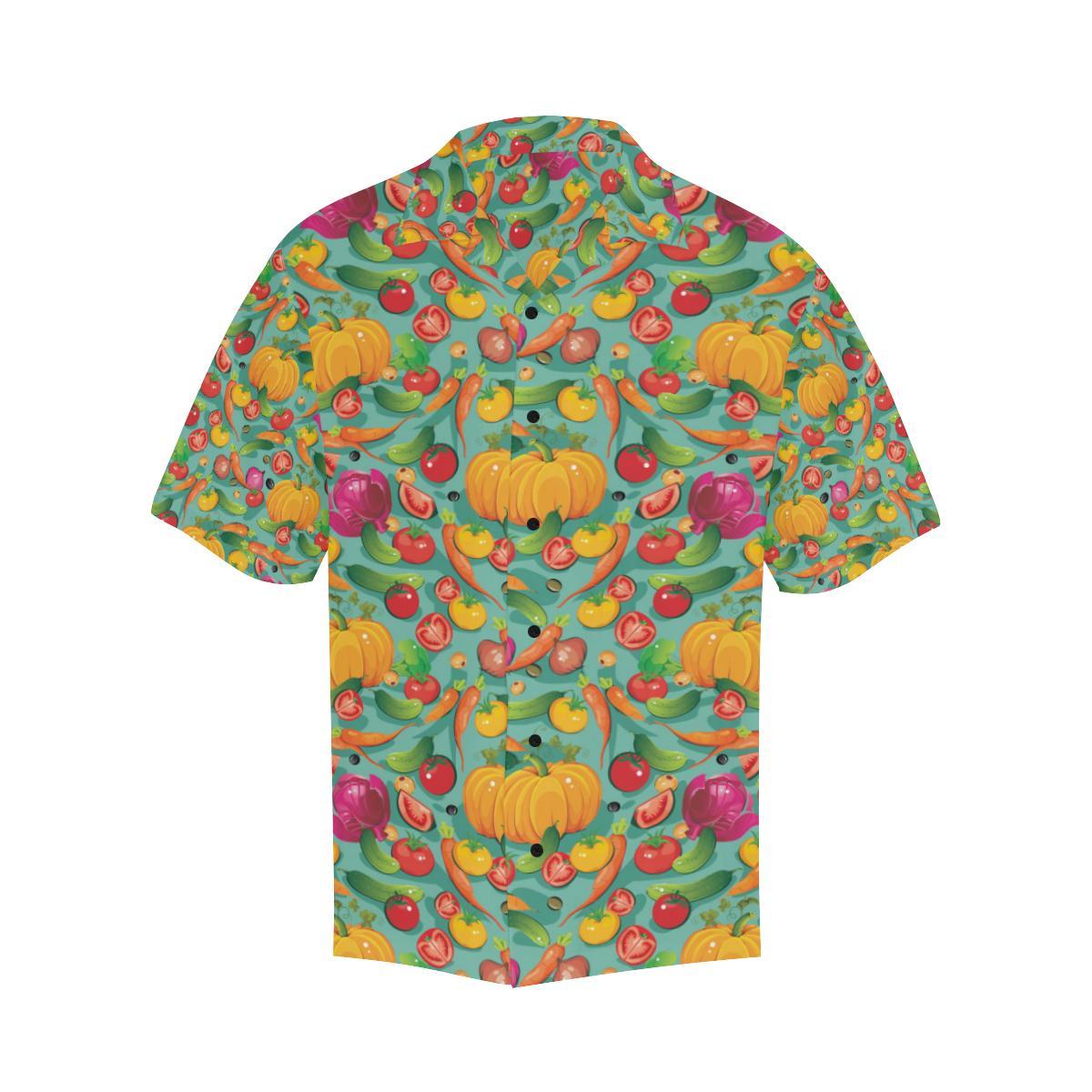 Vegan Colorful Themed Design Print Men Aloha Hawaiian Shirt
