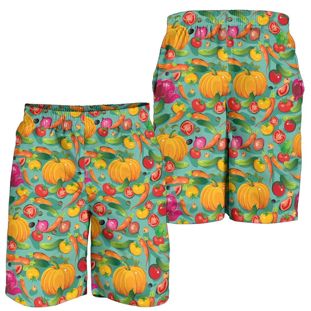 Vegan Colorful Themed Design Print Mens Shorts-JTAMIGO.COM