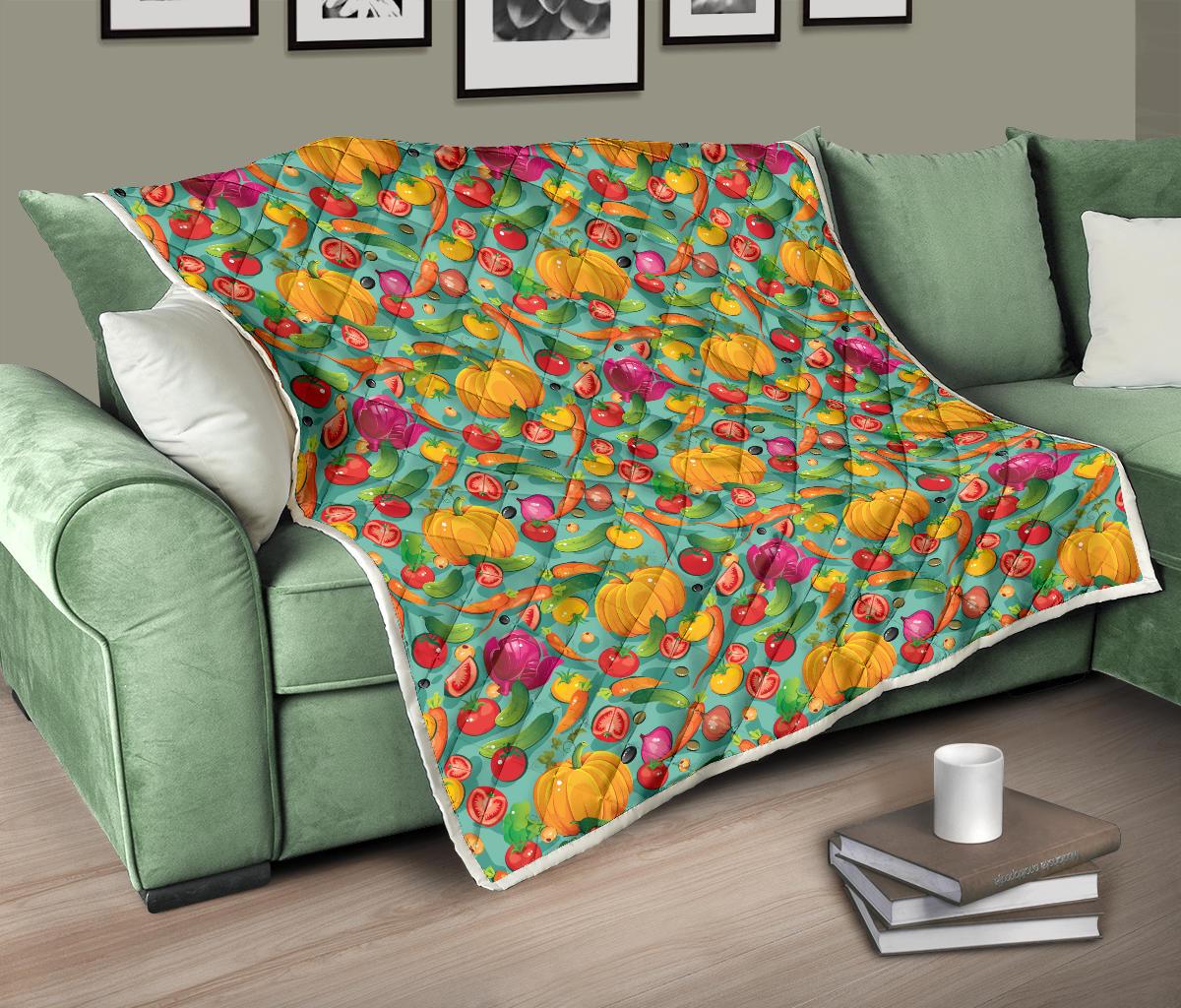 Vegan Colorful Themed Design Print Premium Quilt-JTAMIGO.COM