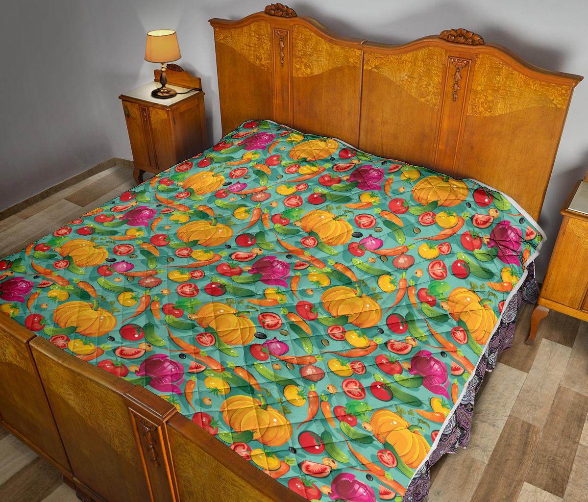 Vegan Colorful Themed Design Print Premium Quilt-JTAMIGO.COM