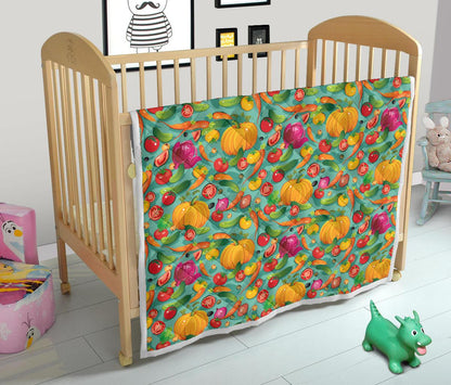 Vegan Colorful Themed Design Print Premium Quilt-JTAMIGO.COM