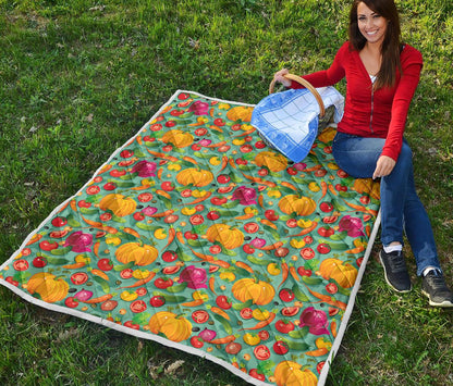 Vegan Colorful Themed Design Print Premium Quilt-JTAMIGO.COM