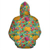 Vegan Colorful Themed Design Print Pullover Hoodie