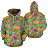 Vegan Colorful Themed Design Print Pullover Hoodie