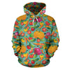 Vegan Colorful Themed Design Print Pullover Hoodie
