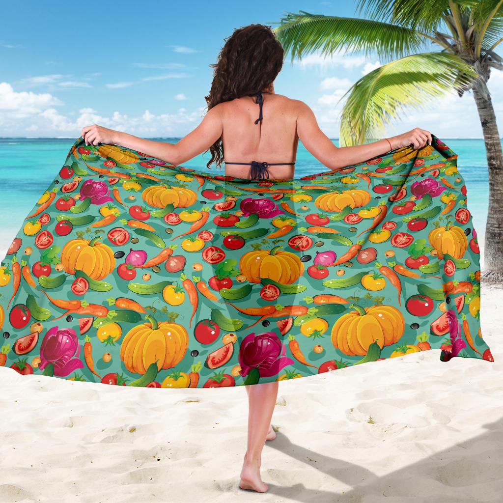 Vegan Colorful Themed Design Print Sarong Pareo Wrap