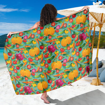 Vegan Colorful Themed Design Print Sarong Pareo Wrap