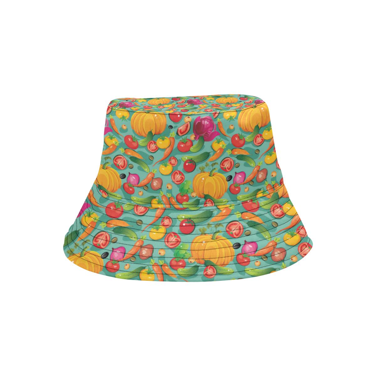 Vegan Colorful Themed Design Print Unisex Bucket Hat