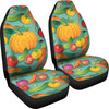 Vegan Colorful Themed Design Print Universal Fit Car Seat Covers
