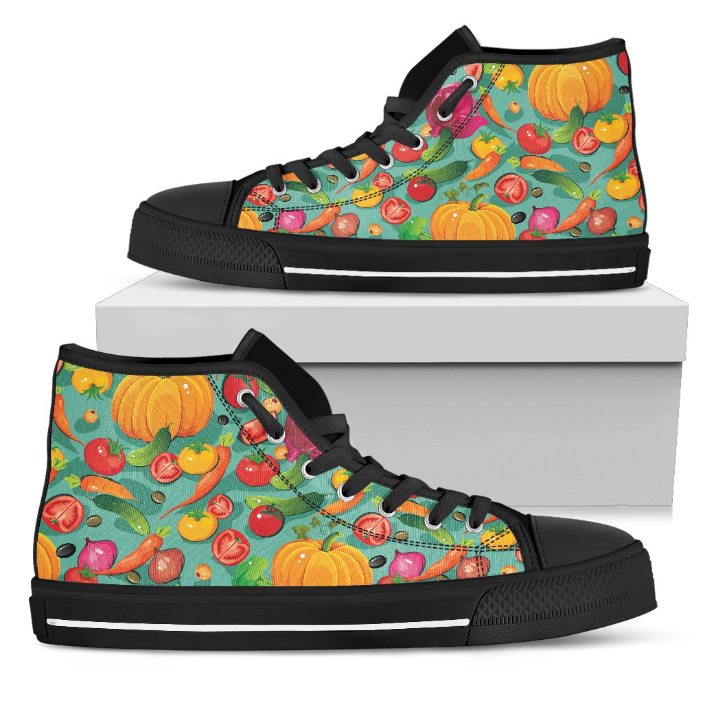 Vegan Colorful Themed Design Print Women High Top Shoes