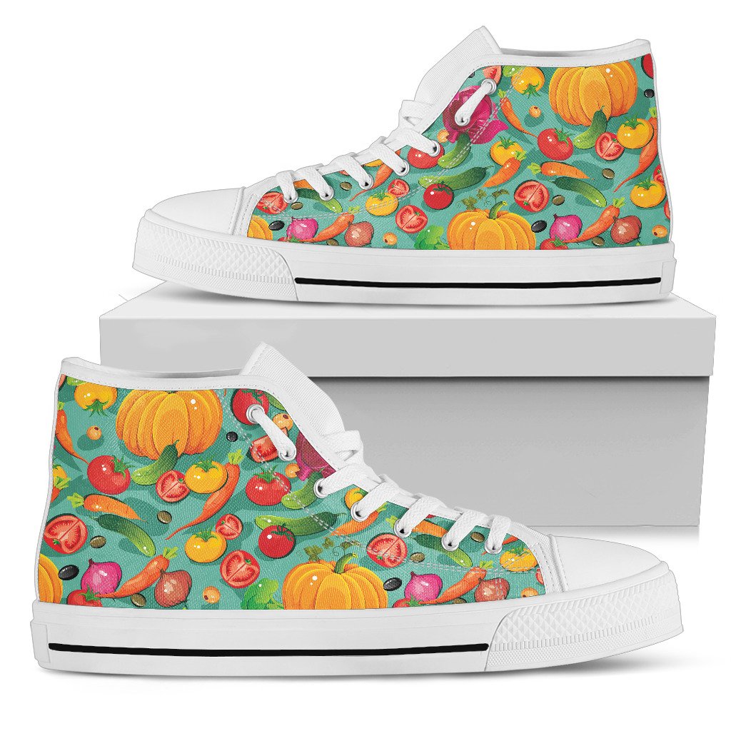 Vegan Colorful Themed Design Print Women High Top Shoes