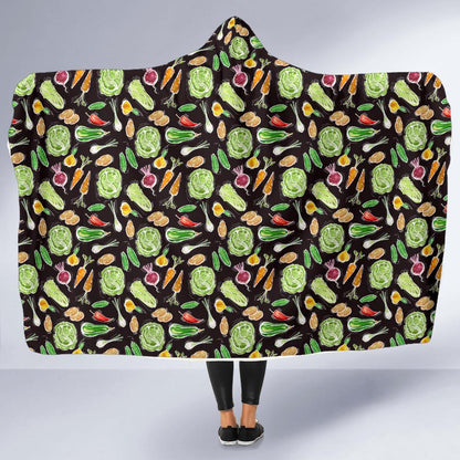 Vegan Draw Themed Design Print Hooded Blanket-JTAMIGO.COM