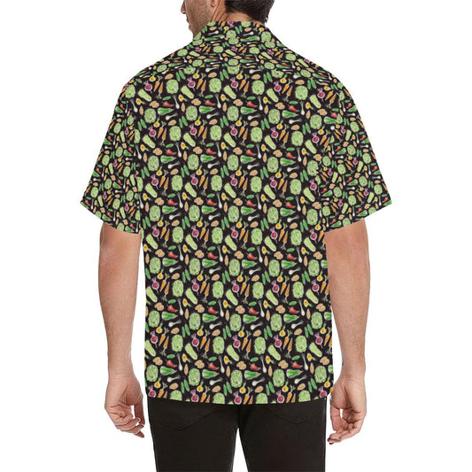 Vegan Draw Themed Design Print Men Aloha Hawaiian Shirt