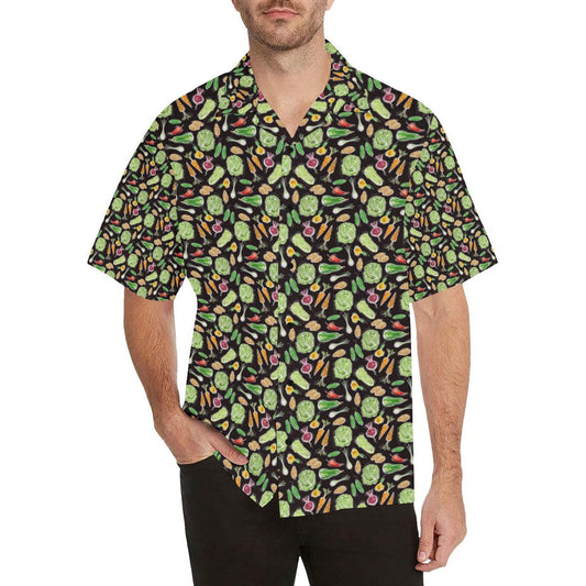 Vegan Draw Themed Design Print Men Aloha Hawaiian Shirt