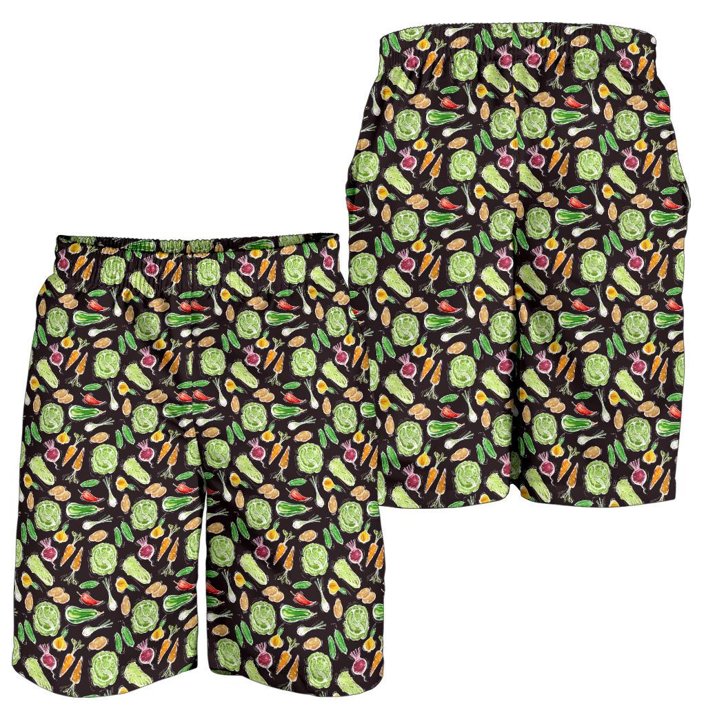 Vegan Draw Themed Design Print Mens Shorts-JTAMIGO.COM